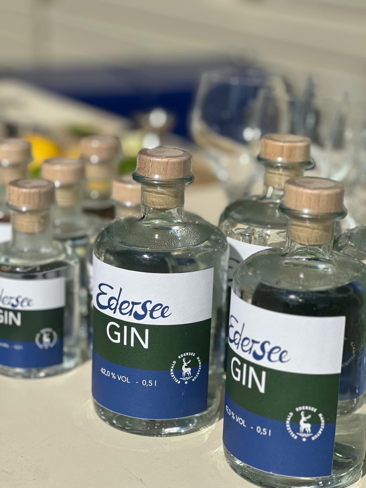Edersee Gin – regionaler Gin aus Waldeck, serviert bei See in Sicht